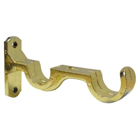 Accesorio Cortinero Soporte Muro Doble Dorado De 1 2 060101