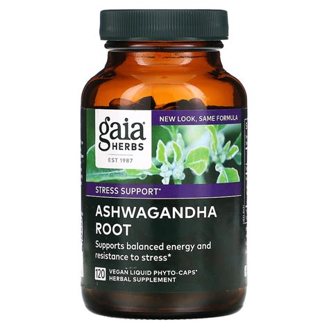 Gaia Herbs Ashwagandha Root 120 Vegan Liquid Phyto Caps