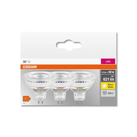 OSRAM LED Reflektor GU5 3 3er Set 6 5 W 12 V 2 700 K 36