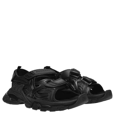 Balenciaga Track Flat Sandals Men Black 1000 Flannels