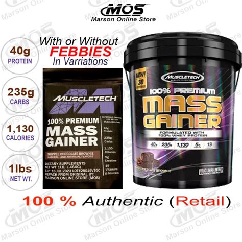 Hot Sell Muscletech 100 Mass Gainer 1lbspack 46kg Retail Lazada Ph