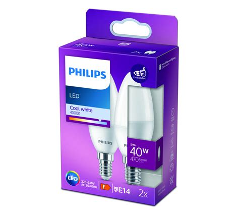 Lot De 2 Ampoules Led Flamme Philips 40w E14 Ampoule But