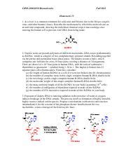 Understanding Biomolecules And DNA In CHM 4300 6938 Homework Course Hero