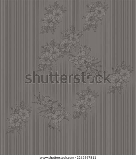 Degital Textile Design Background Texture Surface Stock Illustration