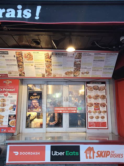 Menu au Restaurant Paulo & Suzanne, Montréal