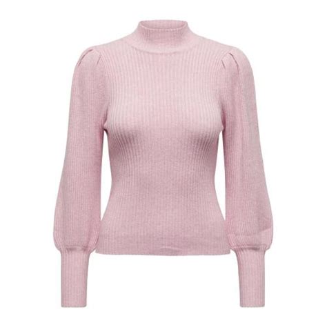 Pull En Maille Col Haut Col Haut Rose Lila Suisses