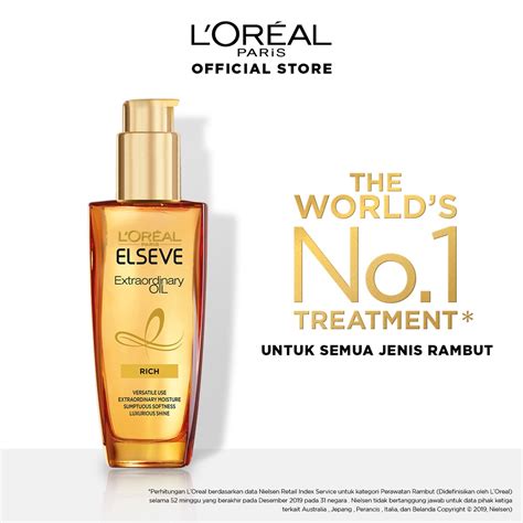 Jual L Oreal Paris Extraordinary Oil Gold Hair Treatment Serum 100ml