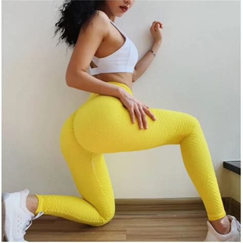 Honeycomb Structure Yoga Pants Sexy Scrunch Butt Leggings High Waist