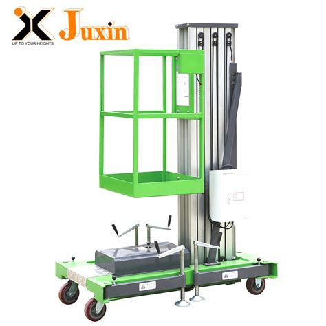 Aluminium Lift Electric Manlift Hydraulic Lifting Table Single Mast