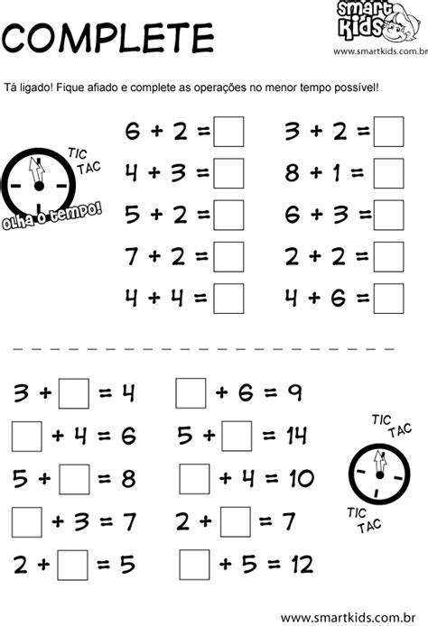 Atividades de Matemática de Adição Viver de Educar