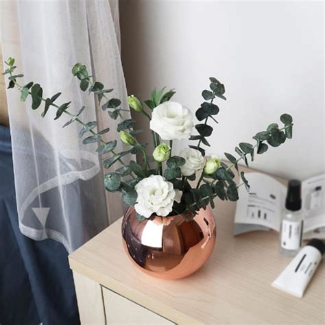 VINGVO porte fleurs Vase à fleurs en acier inoxydable de style simple