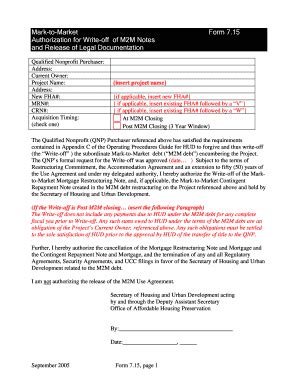 Fillable Online Disasterhousing Mark To Market Form 7 15 Authorization