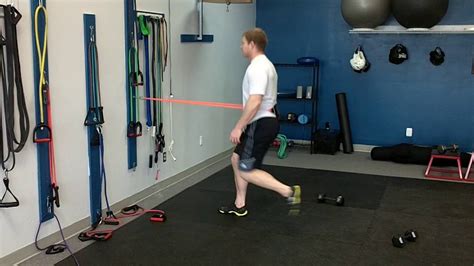 Reverse Lunges With Band Around Waist Youtube