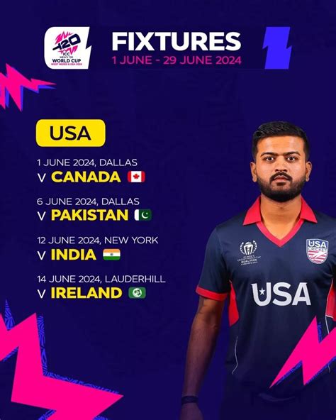 Usa Schedule For Icc T20 World Cup 2024 Fixtures Dates Venues