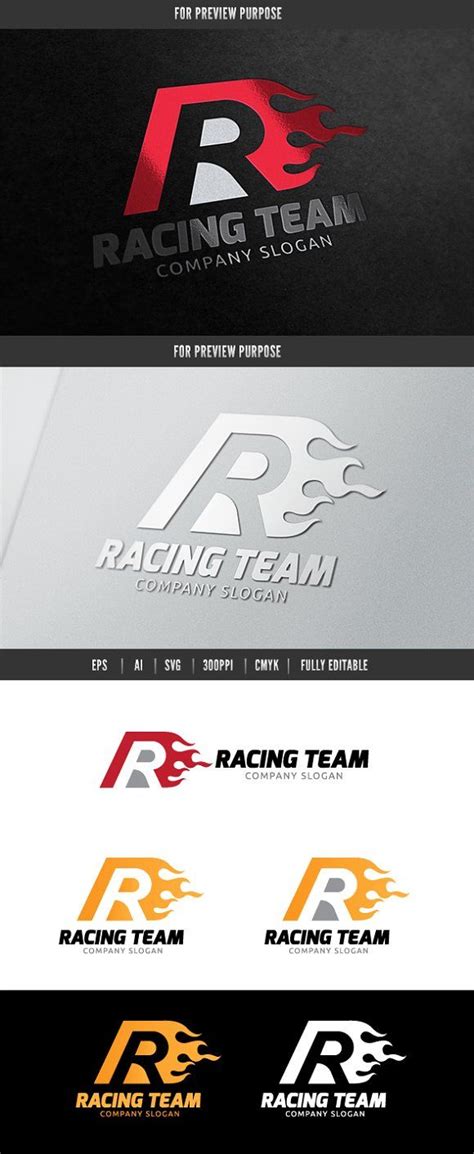 racing team logo templates logo template features  scalable