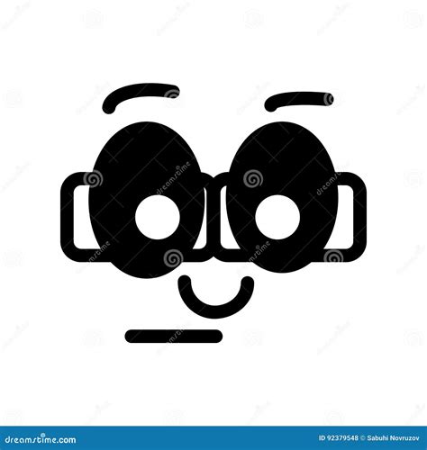 Nerd Emoticon Cartoon Vector 19160235