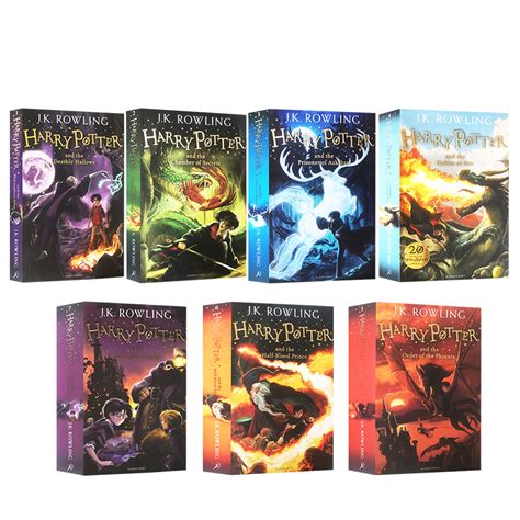 自营英国英文原版哈利波特Harry Potter 1 7小说全集套正版与之魔法石纪念版老版旧版典藏版珍藏原著哈里七部曲魔法咒语书 虎窝淘