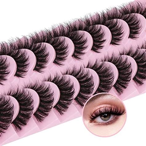 Amazon False Eyelashes Wispy Mink Lashes Mm Strip Lashes Natural