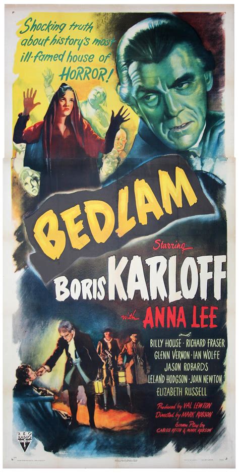 BEDLAM (1946) Three sheet poster - WalterFilm