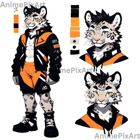 Exclusive 1x Fursona Adopt Limited Edition Kaiden Furry Adopt Reference Sheet Limited Edition