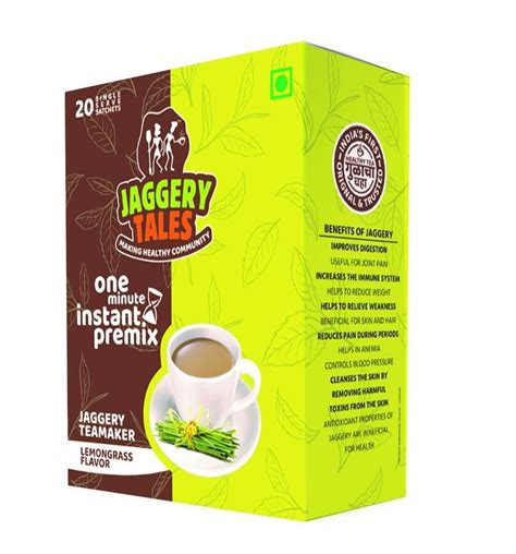 Jaggery Lemongrass Instant Tea Premix Powder Packaging Size 400 Gram