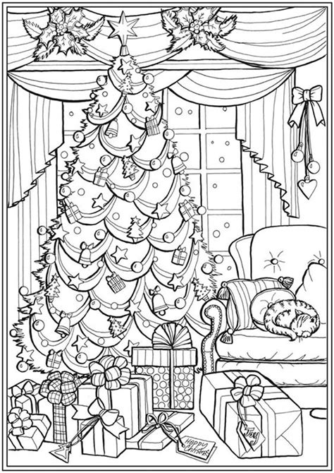 Free And Easy To Print Adult Christmas Coloring Pages Tulamama