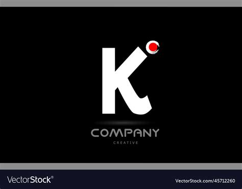 K black and white alphabet letter logo icon Vector Image