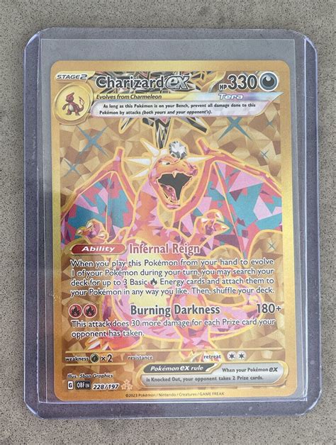 Mavin Obsidian Flames Charizard Ex Gold Hyper Rare Full Art