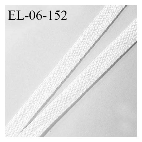 Elastique 6 mm fin spécial lingerie polyamide élasthanne couleur blanc