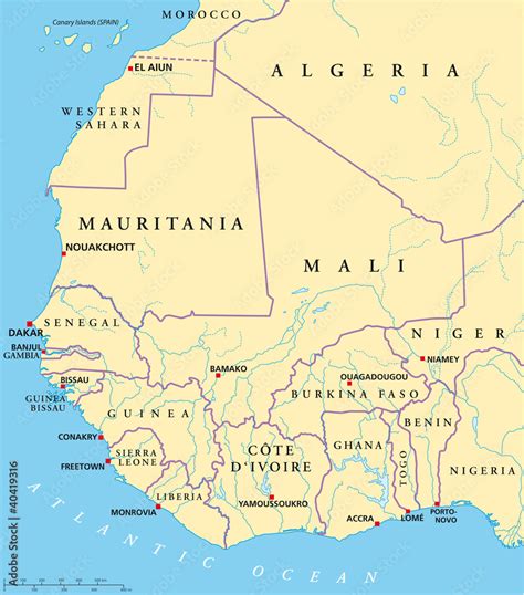 Rivers In West Africa Map Corene Charlotte