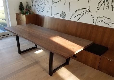 Custom Modern Walnut Dining Table By Four Fields Furniture