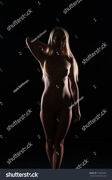 Beautiful Slender Tanned Blonde Standing Nude Stock Photo 710693953 Shutterstock