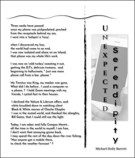 Unexpected Serendipity Michael Holly Barrett Addiction Poetry