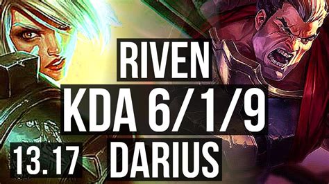 Riven Vs Darius Top 6 1 9 1 8m Mastery 400 Games Na Diamond