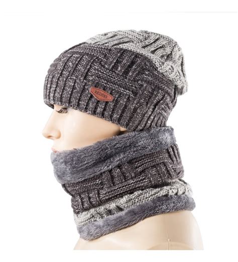 Winter Beanie Knitting Slouchy Dark Grey CE1884MO8NX