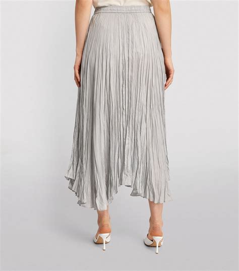 Joseph Grey Habotai Sully Midi Skirt Harrods Uk