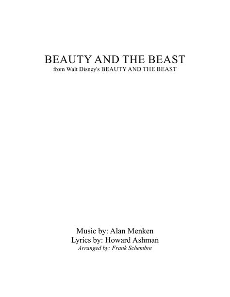 Beauty And The Beast Arr Frank Schembre By Celine Dion Peabo