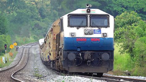 IMPORTED EMD HAULED PASSENGER TRAIN CRAWLS LIKE A TORTOISE And SPEEDS