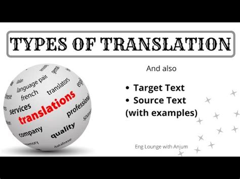 Types Of Translation Definition Of Translation Source Text And