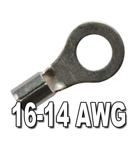 16 14 AWG Non Insulated Ring Terminals