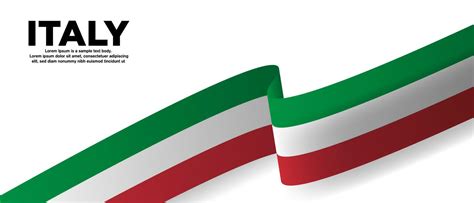 3d Waving Italian Flag On White Background Flag Of Italy Template For