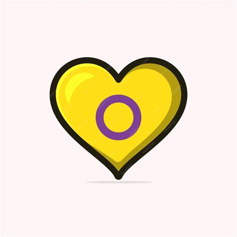 Premium Vector Intersex Pride Flag In A Heart Shape Vector Illustration