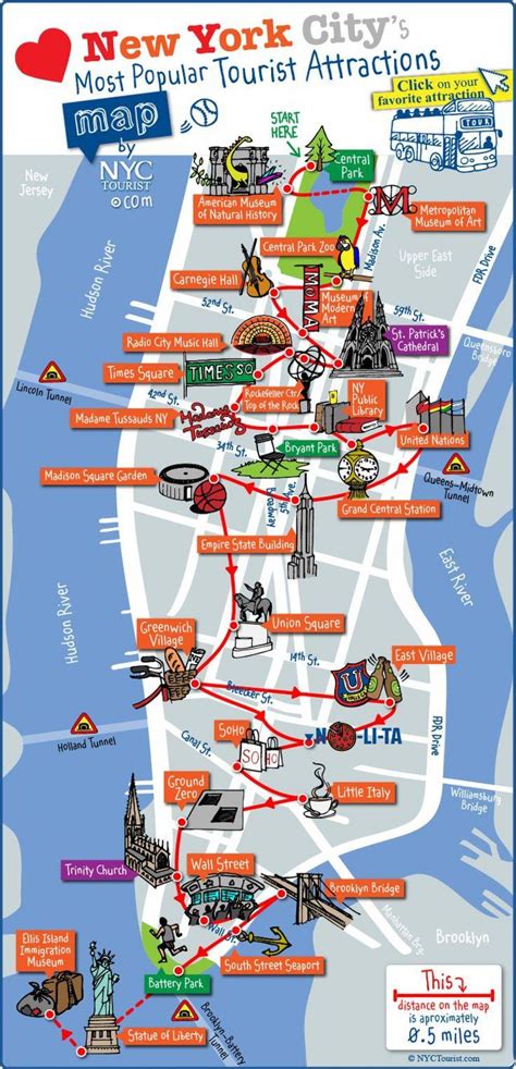 Big bus tours NYC map - Big bus tour New York map (New York - USA)