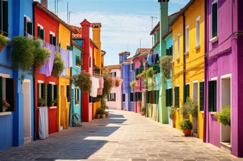 Premium Photo Breathtaking Burano Exploring The Enchanting Colors Of