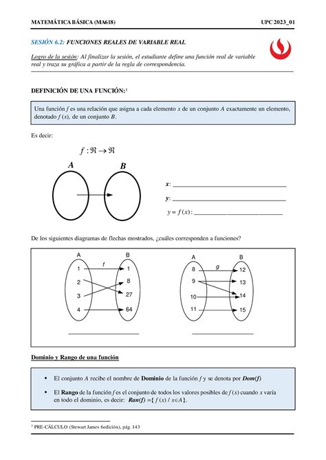 Ma Funciones Reales De Variable Real Sesi N