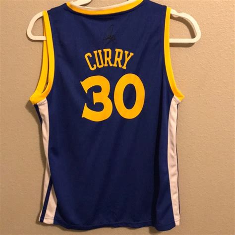 adidas | Shirts & Tops | Steph Curry Kids Jersey With Autograph | Poshmark