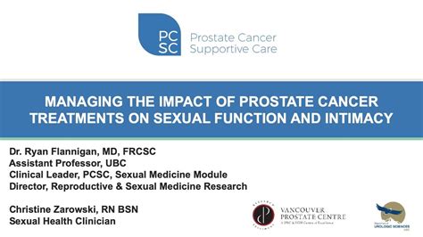 Managing The Impact Of Prostate Cancer Treatment On Sexual Function