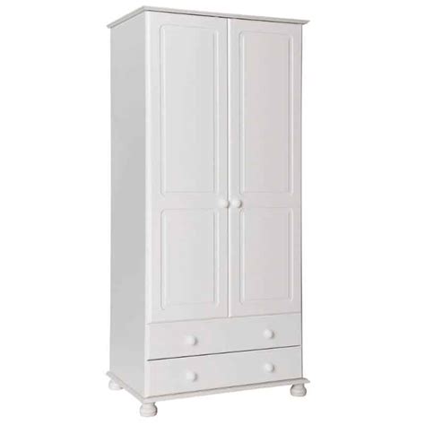 White Double Wardrobe with Drawers [Copenhagen]