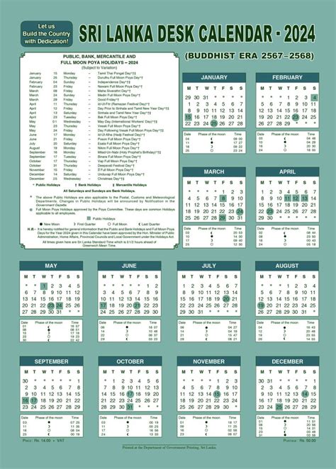 Calendar 2024 Sri Lanka Dates Holidays And Festivals