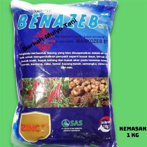 Jual Fungisida Benazeb Wp Kg Fungisida Kontak Mancozeb Biru Untuk